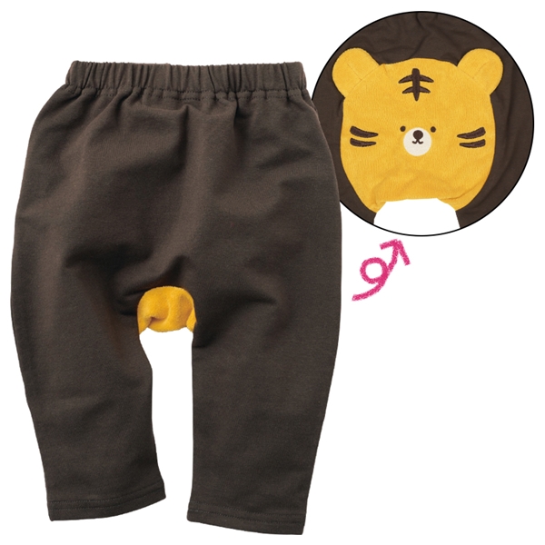 モンキーパンツ　パイルアニマル　チャコールグレー チャコールグレー 70cm