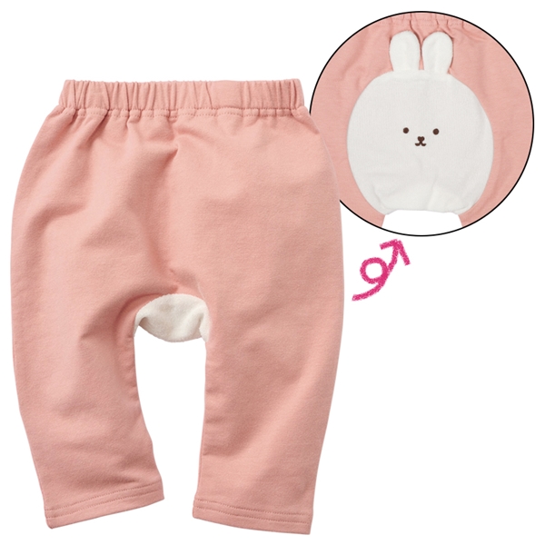 モンキーパンツ　パイルアニマル　ピンク ピンク 70cm