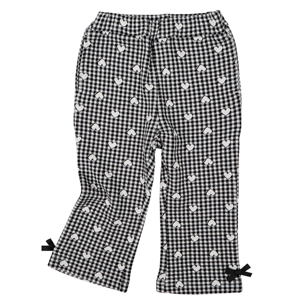 【SALE】[ベビー]１０分丈ジャガードパンツ ブラック ブラック 80cm