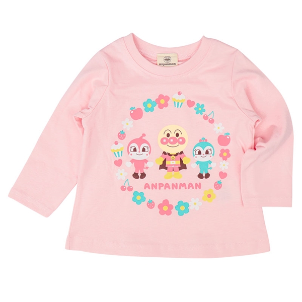 [ベビー]長袖Ｔシャツ　アンパンマン ピンク ピンク 80cm