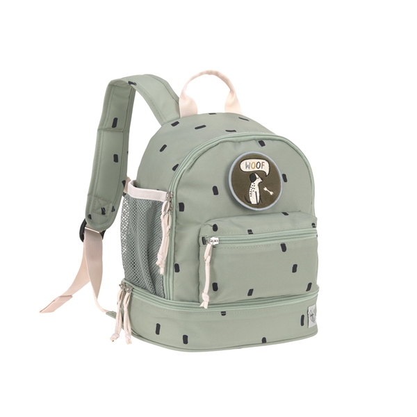 ミニバックパックハッピープリントライトオリーブ カーキ