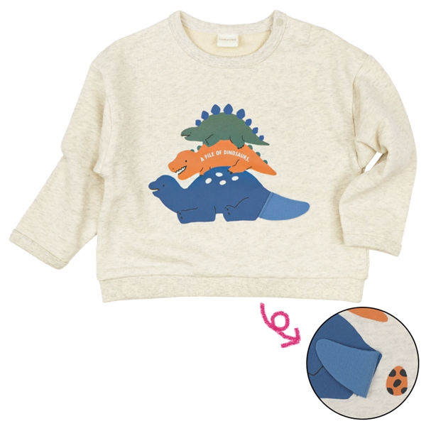 [ベビー]長袖　トレーナー　パタパタ　グレー グレー 70cm