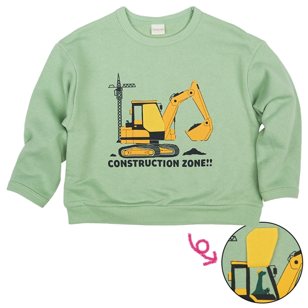 [キッズ]長袖　トレーナー　パタパタ　グリーン グリーン 100cm