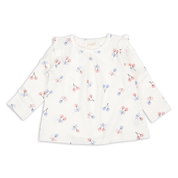 [ベビー]長袖　Ｔシャツ　総柄　ピンク ピンク 70cm