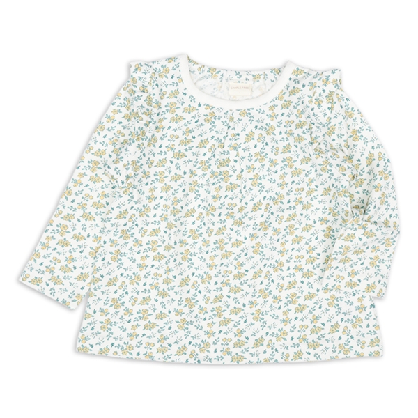 [ベビー]長袖　Ｔシャツ　総柄　イエロー イエロー 70cm