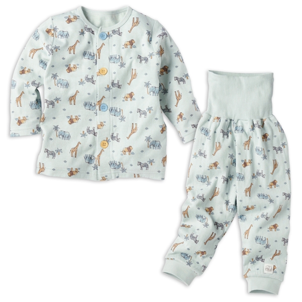 [キッズ]お着替え応援　長袖パジャマ　前開き　アニマル　ペパーミント ペパーミント 100cm