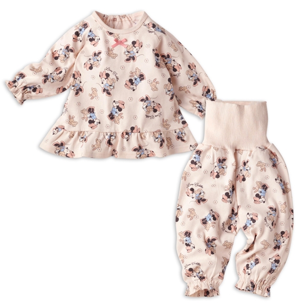 [ベビー]長袖パジャマ　ミニー　ピンク ピンク 80cm