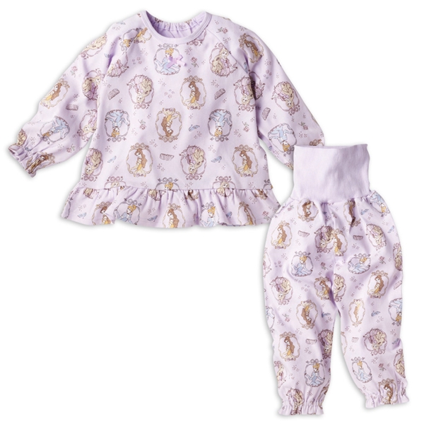 [キッズ]長袖パジャマ　プリンセス パープル 100cm