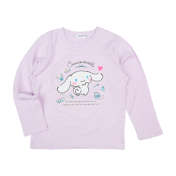 [キッズ]長袖Ｔシャツ　シナモロール パープル パープル 100cm