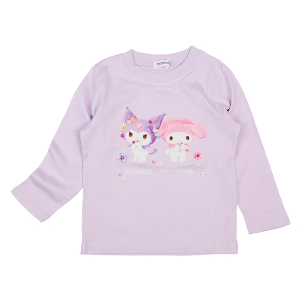 [キッズ]長袖Ｔシャツ　マイメロ×クロミ パープル パープル 100cm