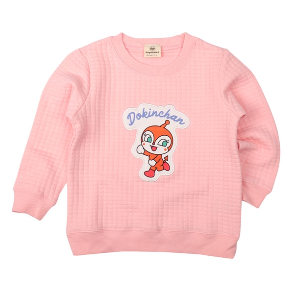 [キッズ]ニットキルトスウェットシャツ　アンパンマン ピンク ピンク 100cm
