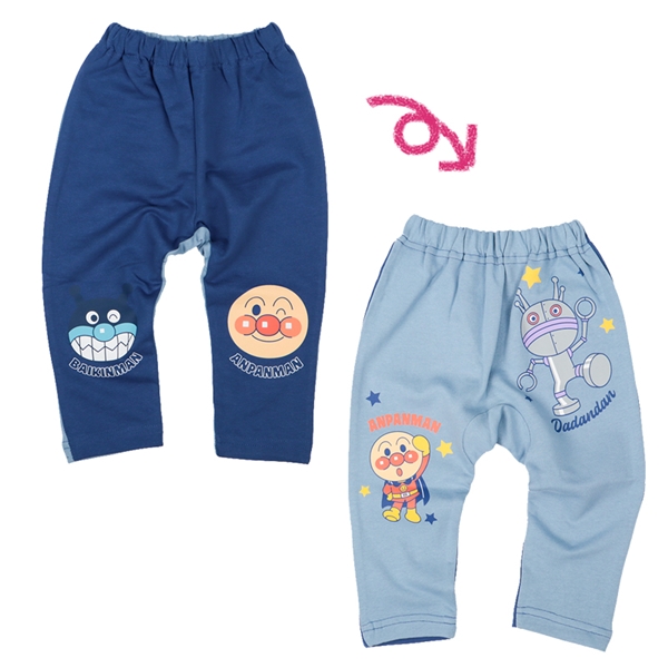 どっちも前だよパンツ　アンパンマン ブルー 80cm