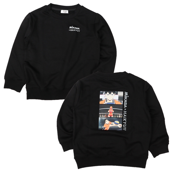 [130~150cm]スウェットシャツ　ＭＩＫＡＳＡ×ハイキュー　ブラック ブラック 130cm