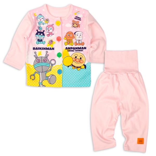 [ベビー]お着替え応援パジャマ　アンパンマン　ピンク ピンク 80cm