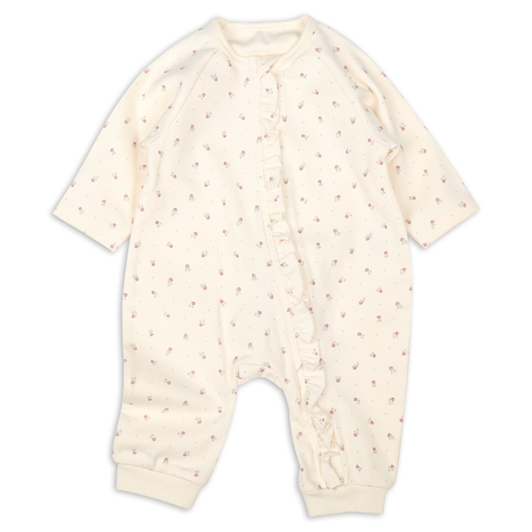 お着替えかんたんオール　ジッパー付　オフホワイト オフホワイト 60~70cm