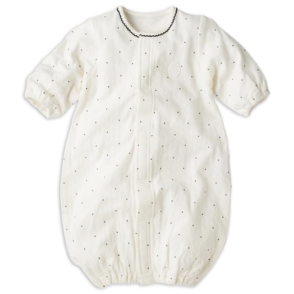 お着替え簡単　なでて留めるササッとドレス　アイボリー アイボリー 50~60cm