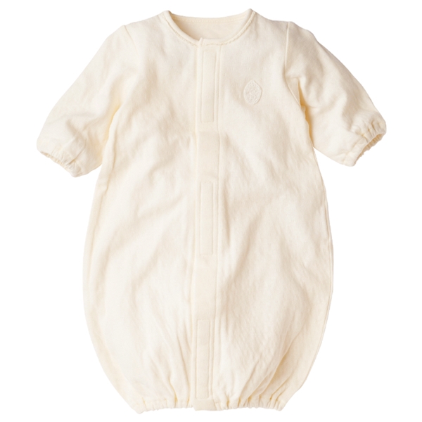 お着替え簡単　なでて留めるササッとドレス　ベージュ ベージュ 50~60cm