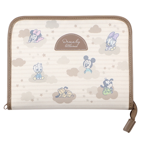 母子手帳ケース　ミッキー　ベージュ ベージュ
