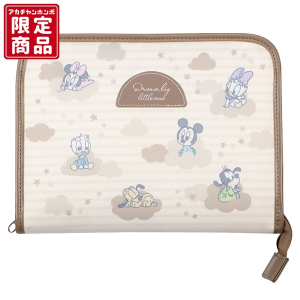 母子手帳ケース ミッキー ベージュ ベージュ