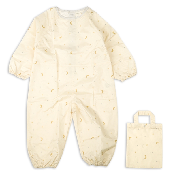 長袖砂場着　はっ水加工　アイボリー アイボリー 80~90cm