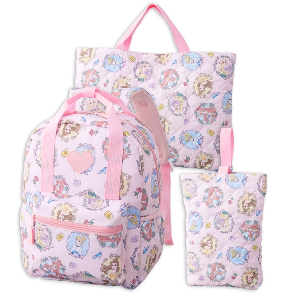 ３点セット（リュック・レッスンバック・シューズケース）　プリンセス　ピンク ピンク