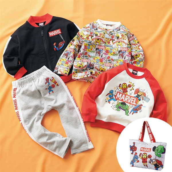 [お楽しみ袋]100~130cm　コーディネートセット　マーベル レッド 110cm