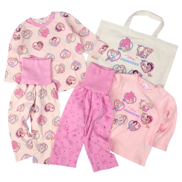 [お楽しみ袋]スムース接結ＰＪハッピーバッグ　プリンセス ピンク 100cm