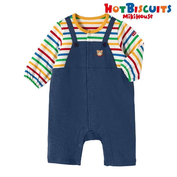 【SALE】[ベビー] カバーオール ネイビー[ミキハウス　ホットビスケッツ] ネイビー 70cm