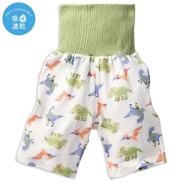 [キッズ]ステテコ腹巻付　グリーン グリーン 100cm