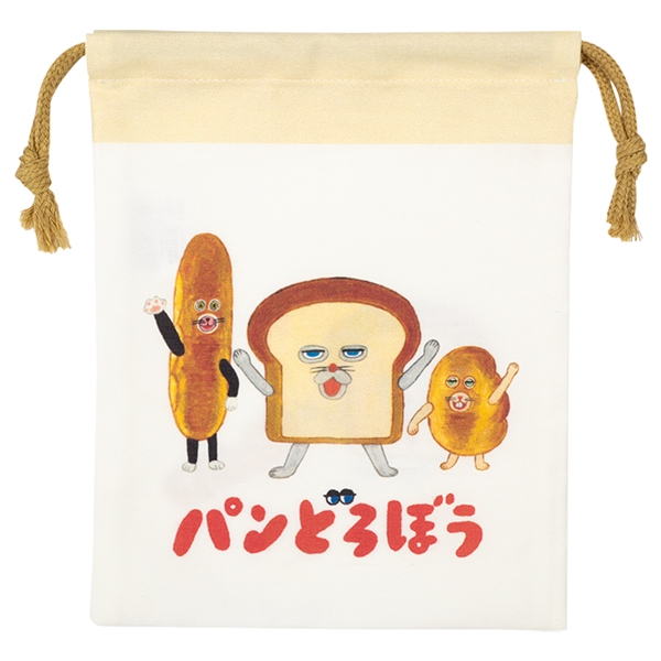 巾着Ｓ　パンどろぼう ホワイト