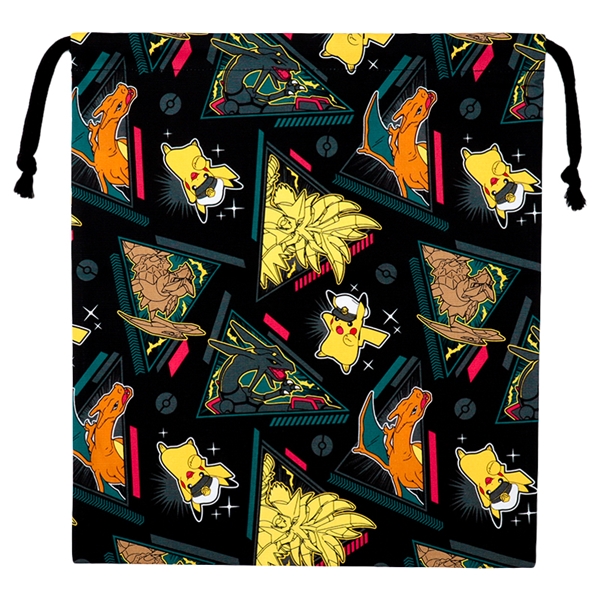 巾着Ｌ　ポケットモンスター　ＢＫ ブラック