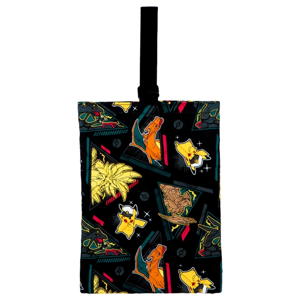 キルトシューズケース　ポケットモンスター ブラック