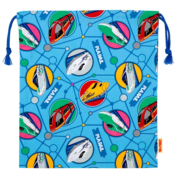 巾着Ｌ　プラレール サックス