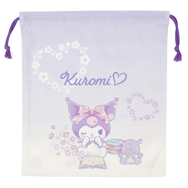 巾着Ｌ　クロミ パープル