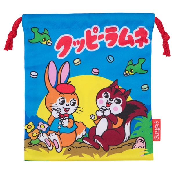 巾着　クッピーラムネ ブルー