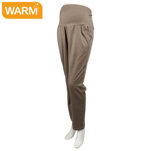 ウール調スリムテーパードパンツ　ベージュ ベージュ M