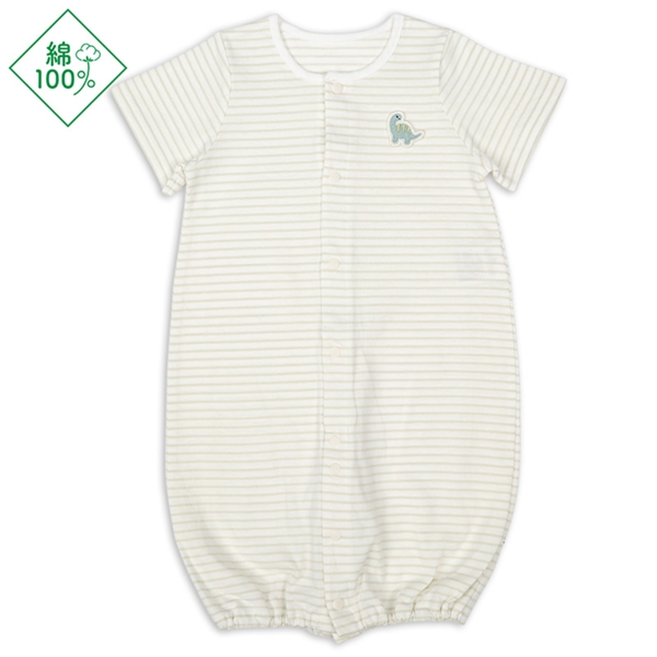 ドレスオール　足まわりゆったり　半袖　グリーン グリーン 50~60cm