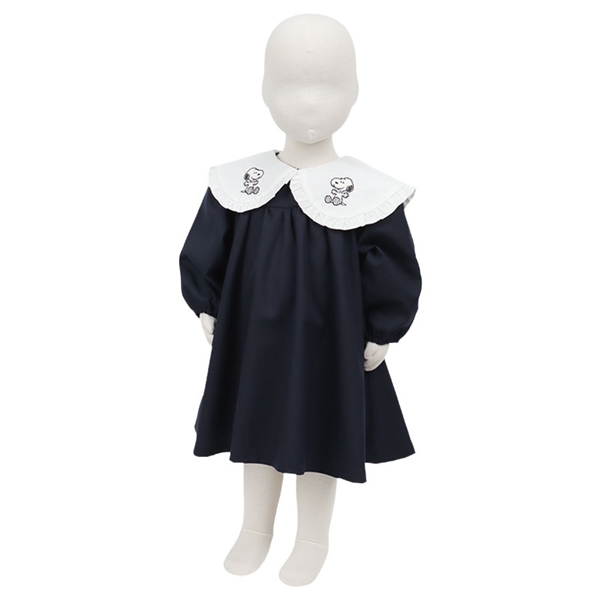 [ベビー]衿つきワンピース　SNOOPY ネイビー 80cm