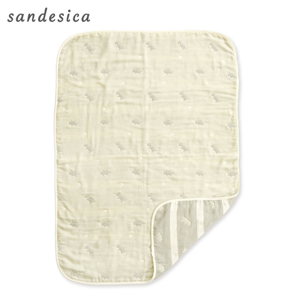 6重ガーゼケット プチザウルス グレー