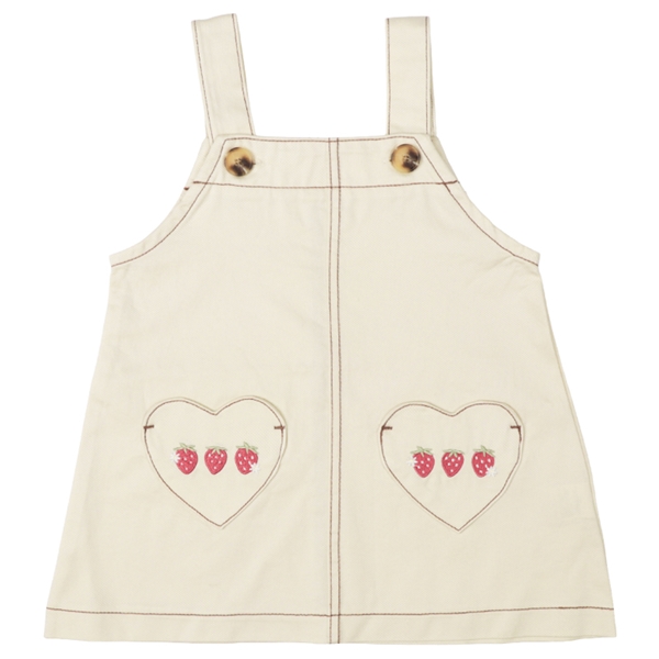 [ベビー]ジャンパースカート ポケット刺しゅう　アイボリー アイボリー 70cm