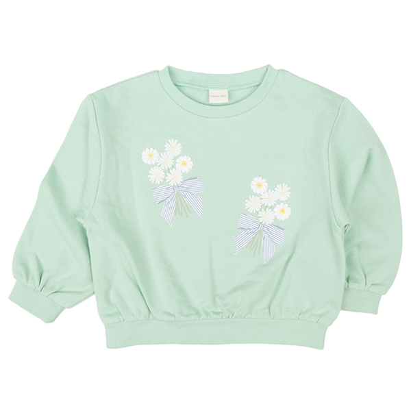 [キッズ]長袖トレーナー　レースモチーフ　ペパーミント ペパーミント 100cm