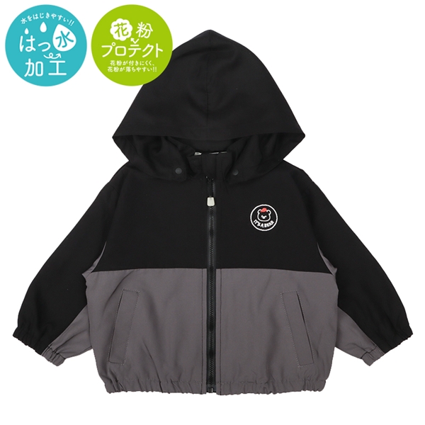 [ベビー]はっ水ジャケット　フード付き　グレー グレー 80cm