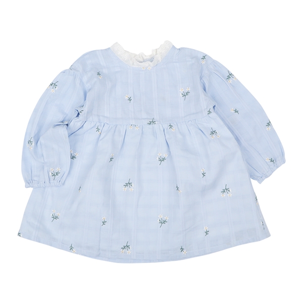 [ベビー]ワンピース　布帛総柄刺しゅう　パープル パープル 80cm