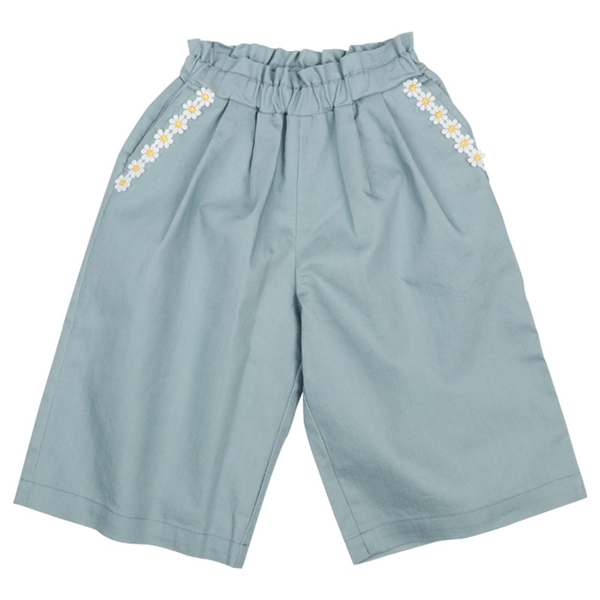 [ベビー]１０分丈ワイドパンツ　サックス サックス 80cm