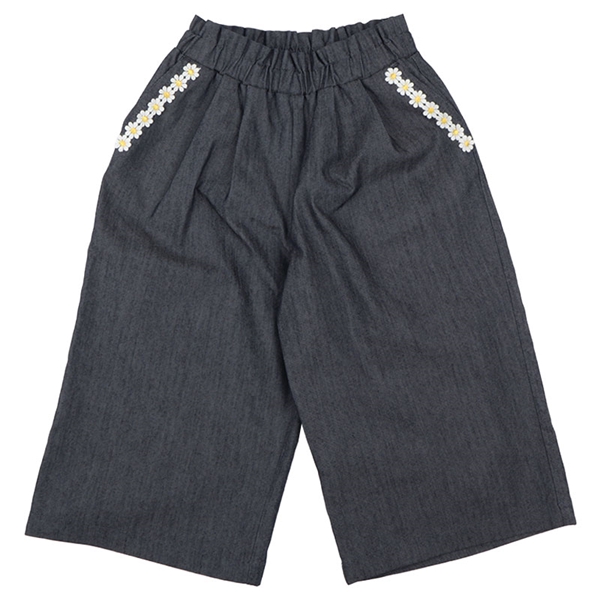 [ベビー]１０分丈ワイドパンツ　ネイビー ネイビー 80cm