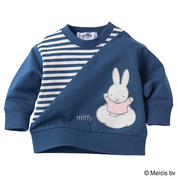 [キッズ]長袖トレーナー　ミッフィー　ネイビー ネイビー 100cm