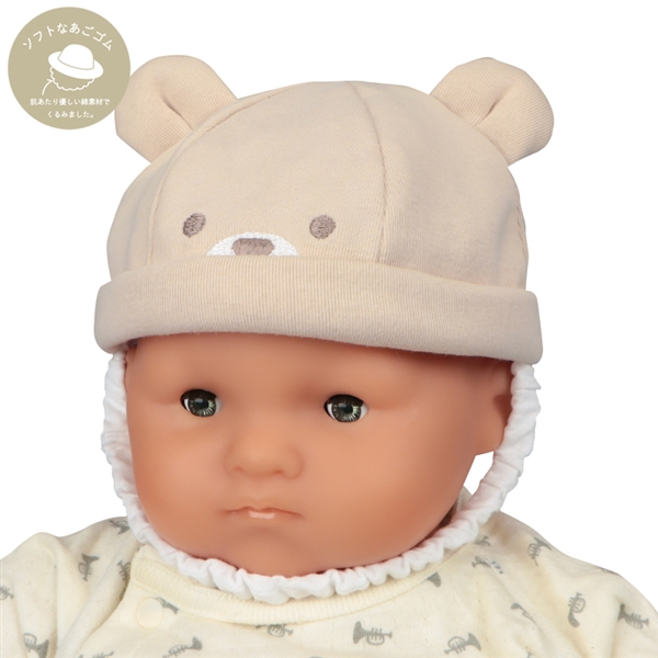 [40~46cm]ロールキャップ　アニマル　ベージュ ベージュ 40~42cm