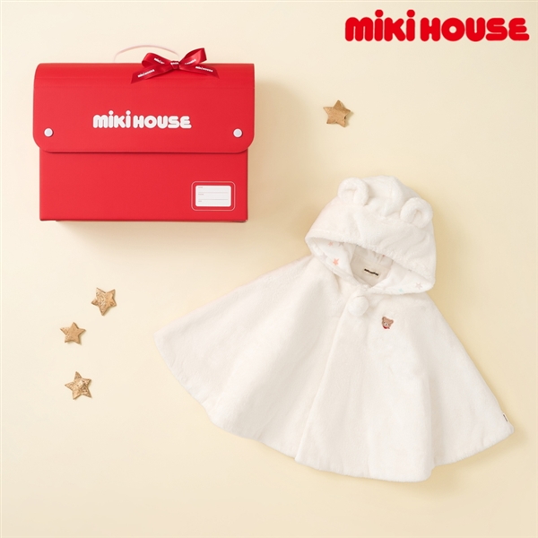 [ギフト] ＴＥＣマントセット ホワイト×イエロー[ミキハウス] ホワイト×イエロー 70~90cm