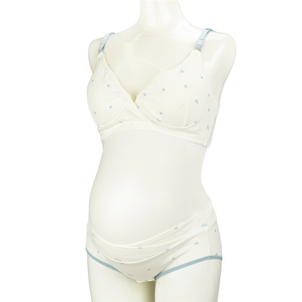 [セット]ノンワイヤーブラ＆ショーツ　アイボリー アイボリー M