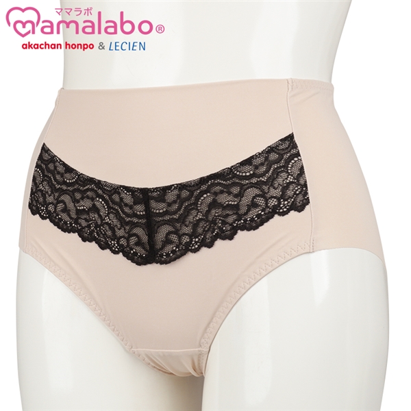 ショーツ産後　お腹をやさしく押さえる　ベージュ ベージュ M~L